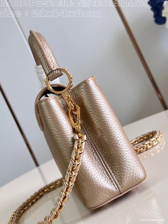 FS CHEAP CAPUCINES MINI-21*14*8CM VUITTON LOUIS 0713